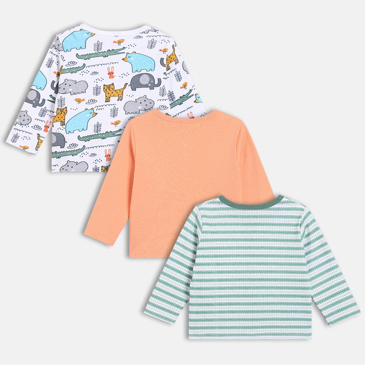 Boys Pack Of 3 Front Open Full Sleeve Front Open Vest - Multi