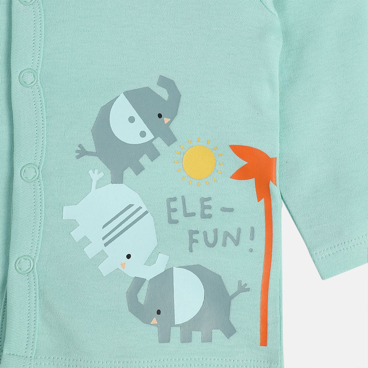 Boys Green Front Open Vest