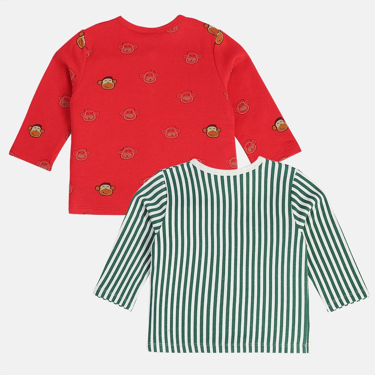 Boys Red/Green Front Open Vest (Pack Of 2)