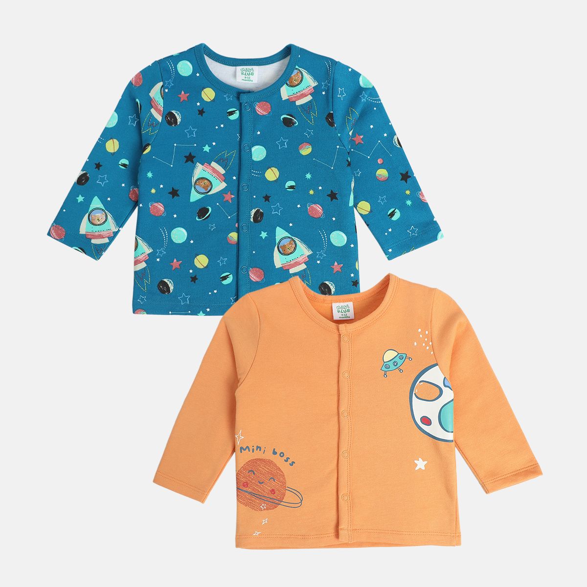 Boys Multicolor Pack Of 2 Front Open Vest