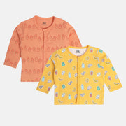 Boys Multicolor Pack Of 2 Front Open Vest