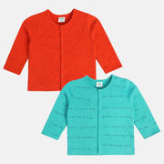 Boys Multicolor Pack Of 2 Front Open Vest