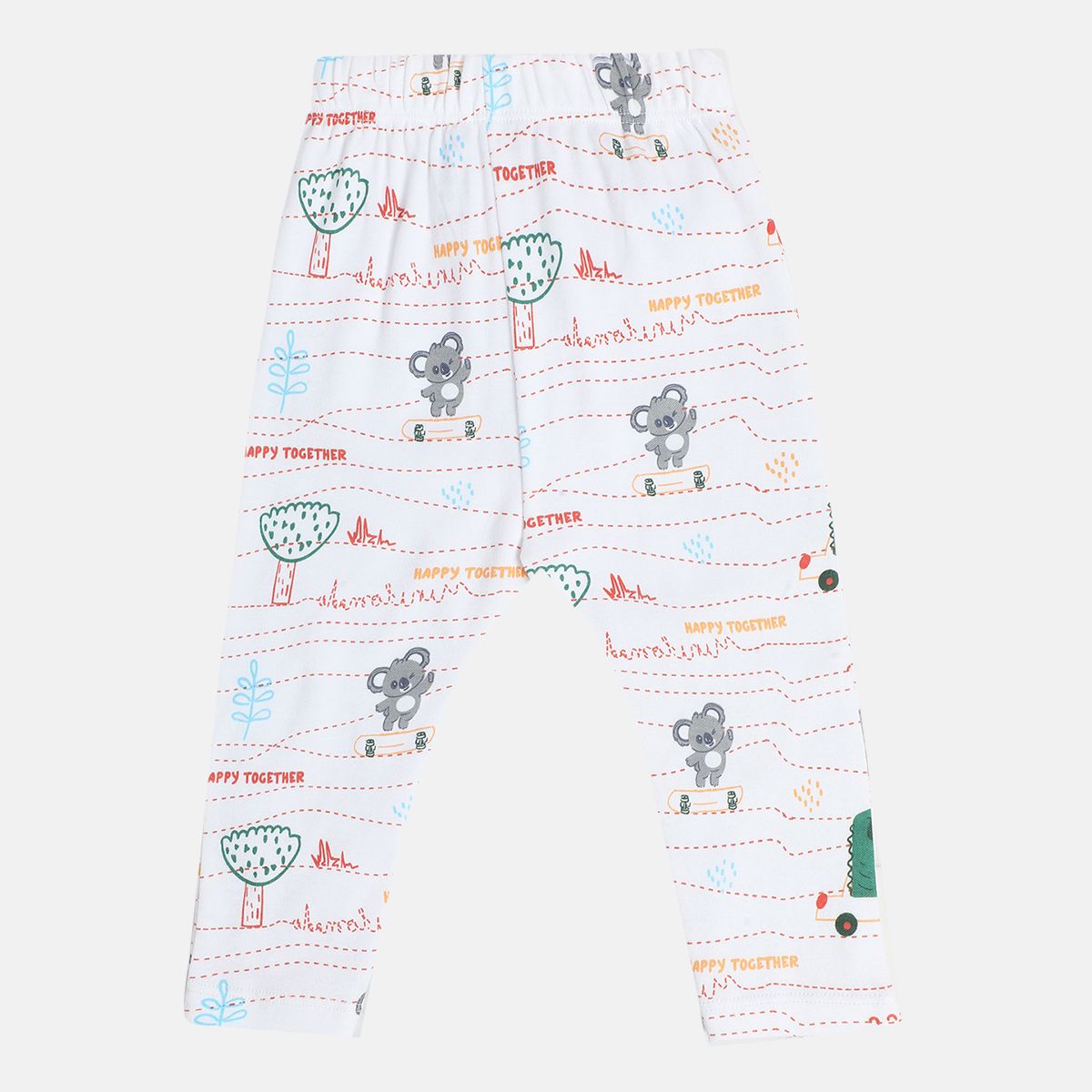 Boys White Knit Bottom