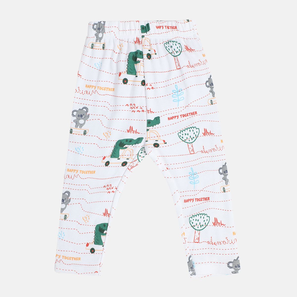 Boys White Knit Bottom