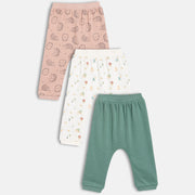 Boys Pack Of 3 Elasticated Full Length Knit Bottom - Multi