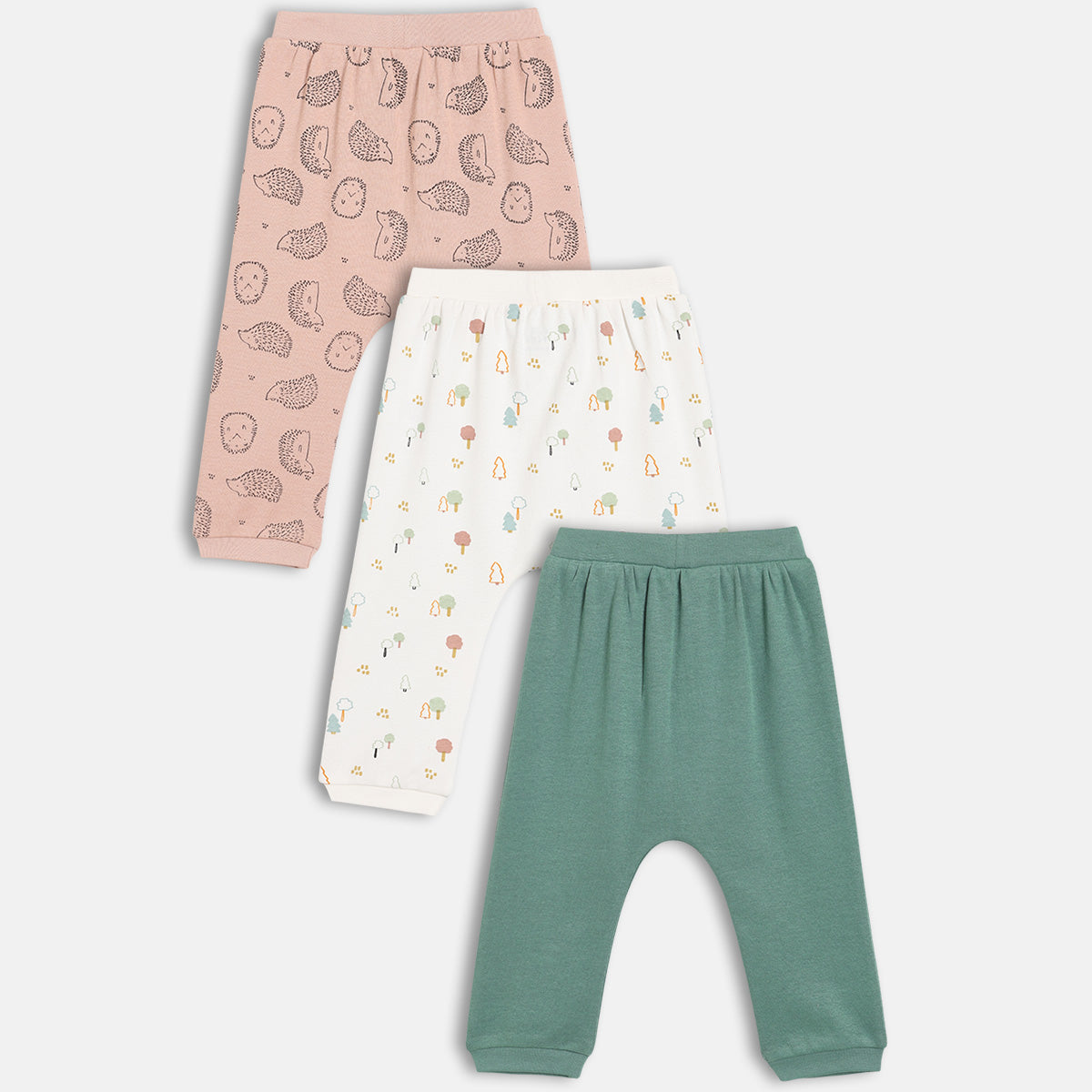 Boys Pack Of 3 Elasticated Full Length Knit Bottom - Multi