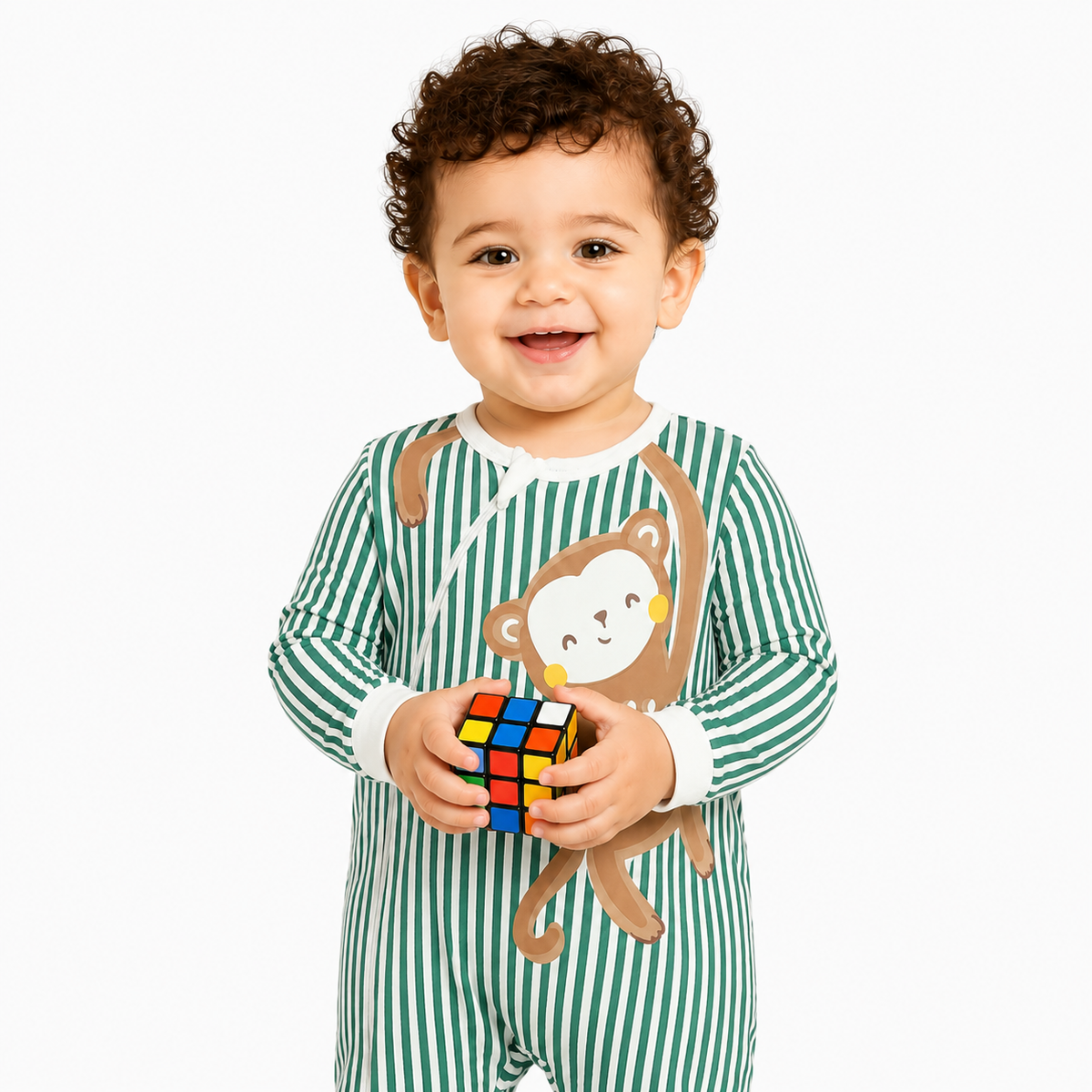 Baby boys Green Cotton Sleep Suit Casual Wear