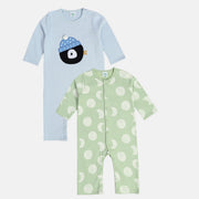 Boys Green/Blue Romper (Pack Of 2)