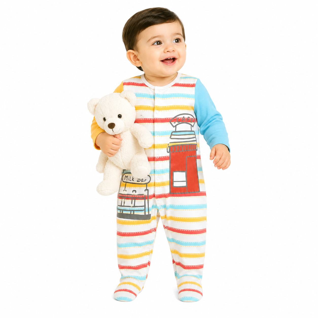 Boys Multicolor Pack Of 2 Sleep Suit
