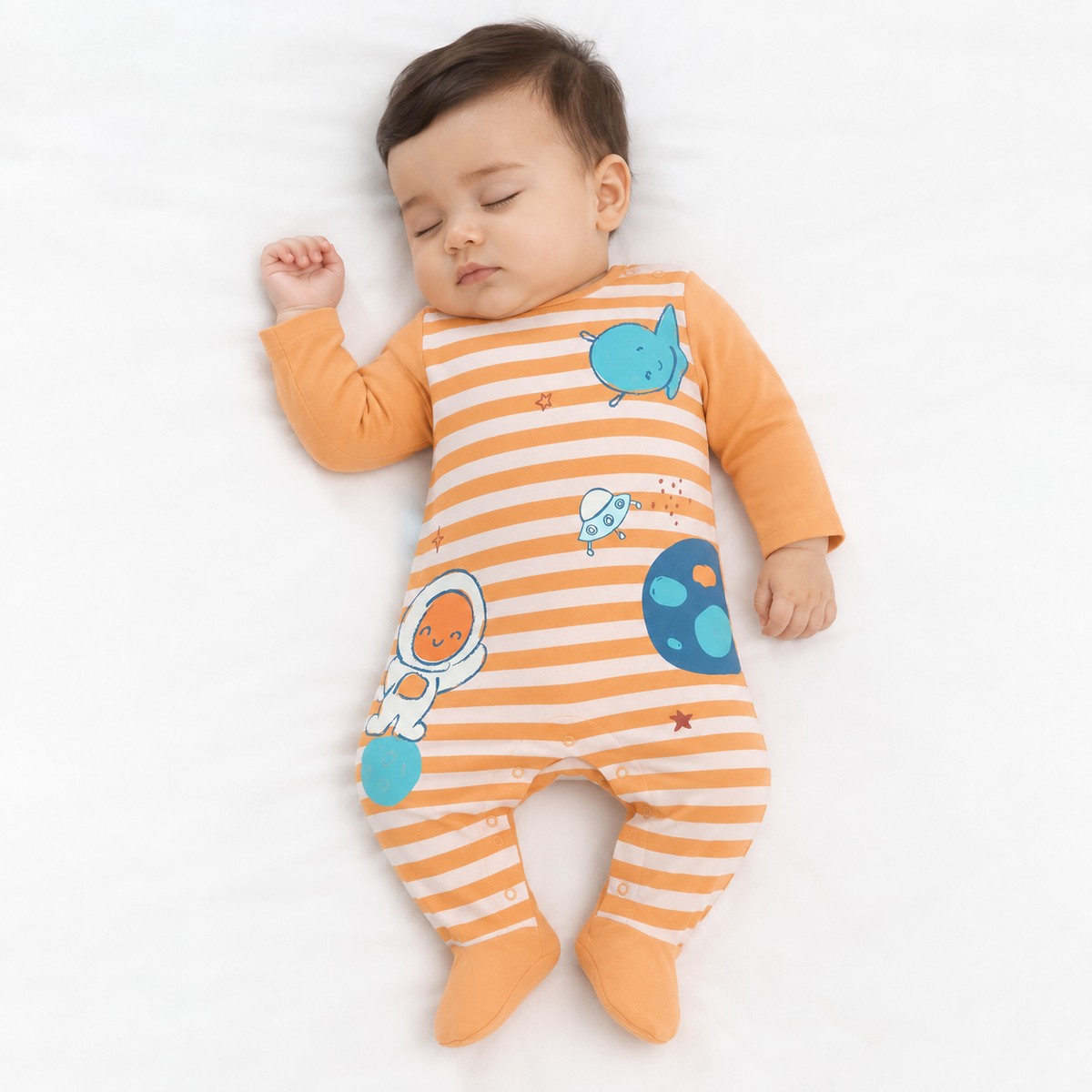 Baby boys Multicolor Cotton Pack of 2 Sleep Suit Casual Wear
