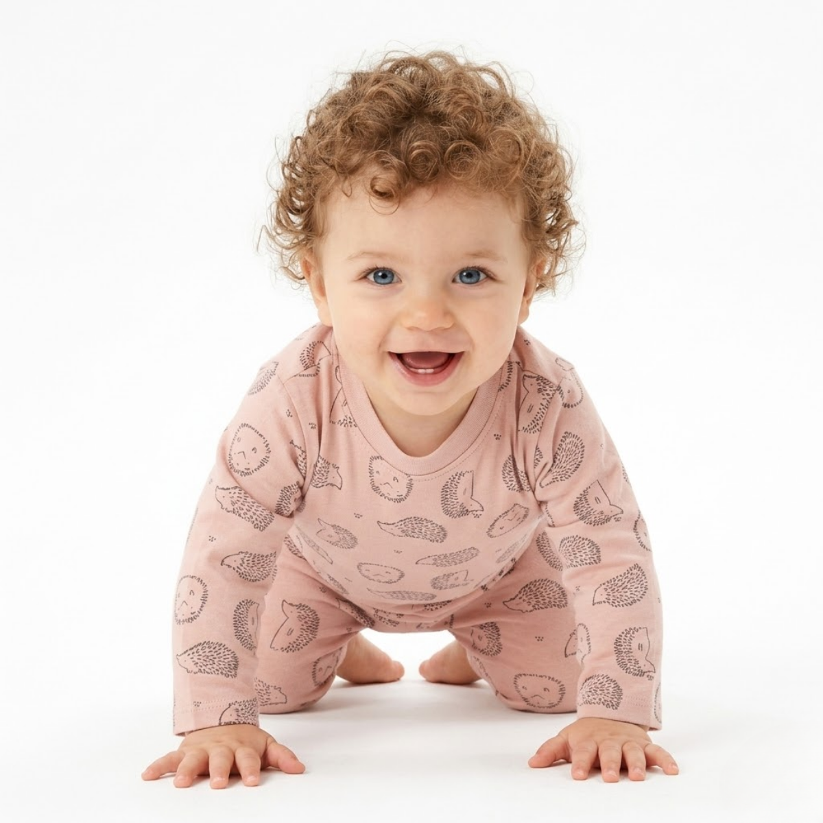 Baby boys Pack Of 3 cotton animal printed Round Neck T-Shirts - White, Peach & Green