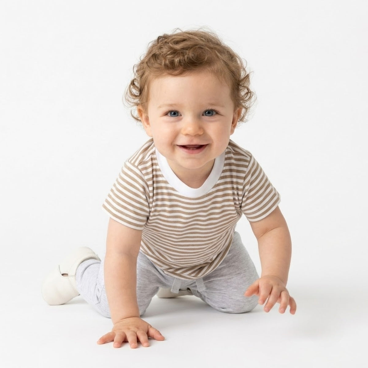Baby Boys Pack Of 3 Cotton printed Crew Neck T-Shirt - Beige & Yellow