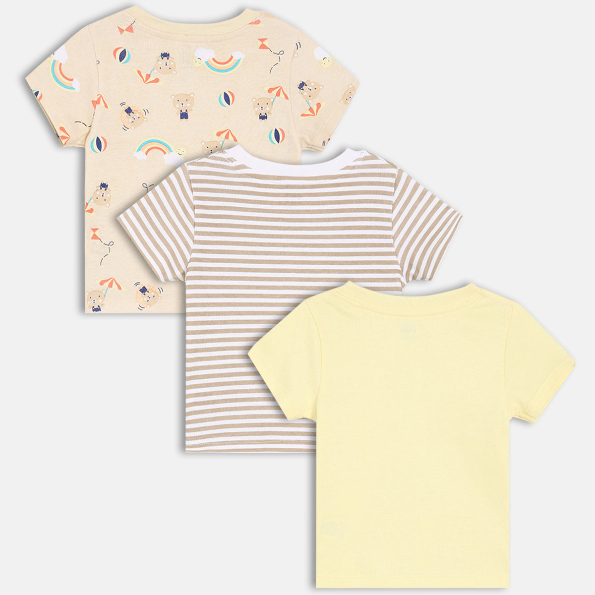 Boys Pack Of 3 Crew Neck Short Sleeve T-Shirt - Multi