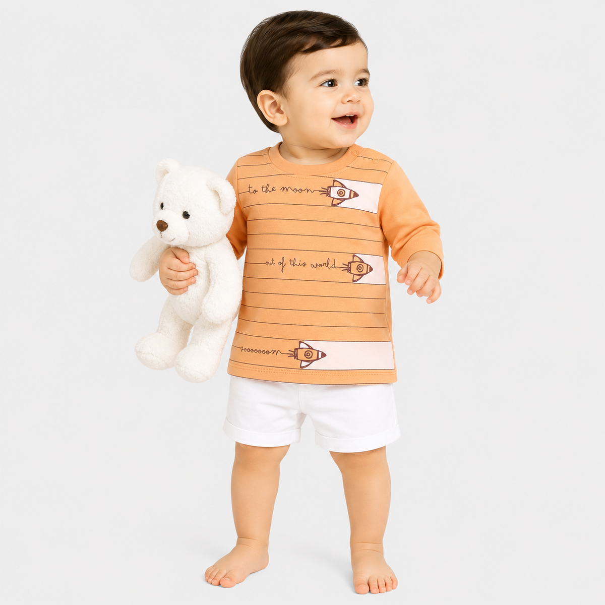 Baby boys Multicolor Cotton Pack of 2 T Shirt Casual Wear