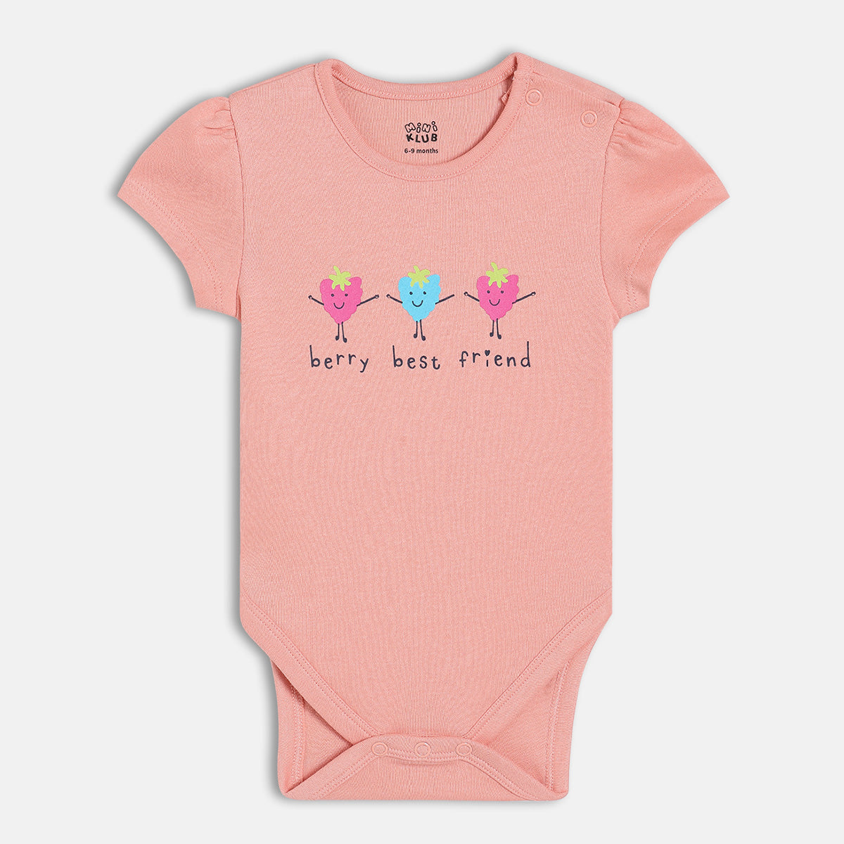 Girls Pack Of 3 Round Neck Long Sleeve Body Suit - Multi