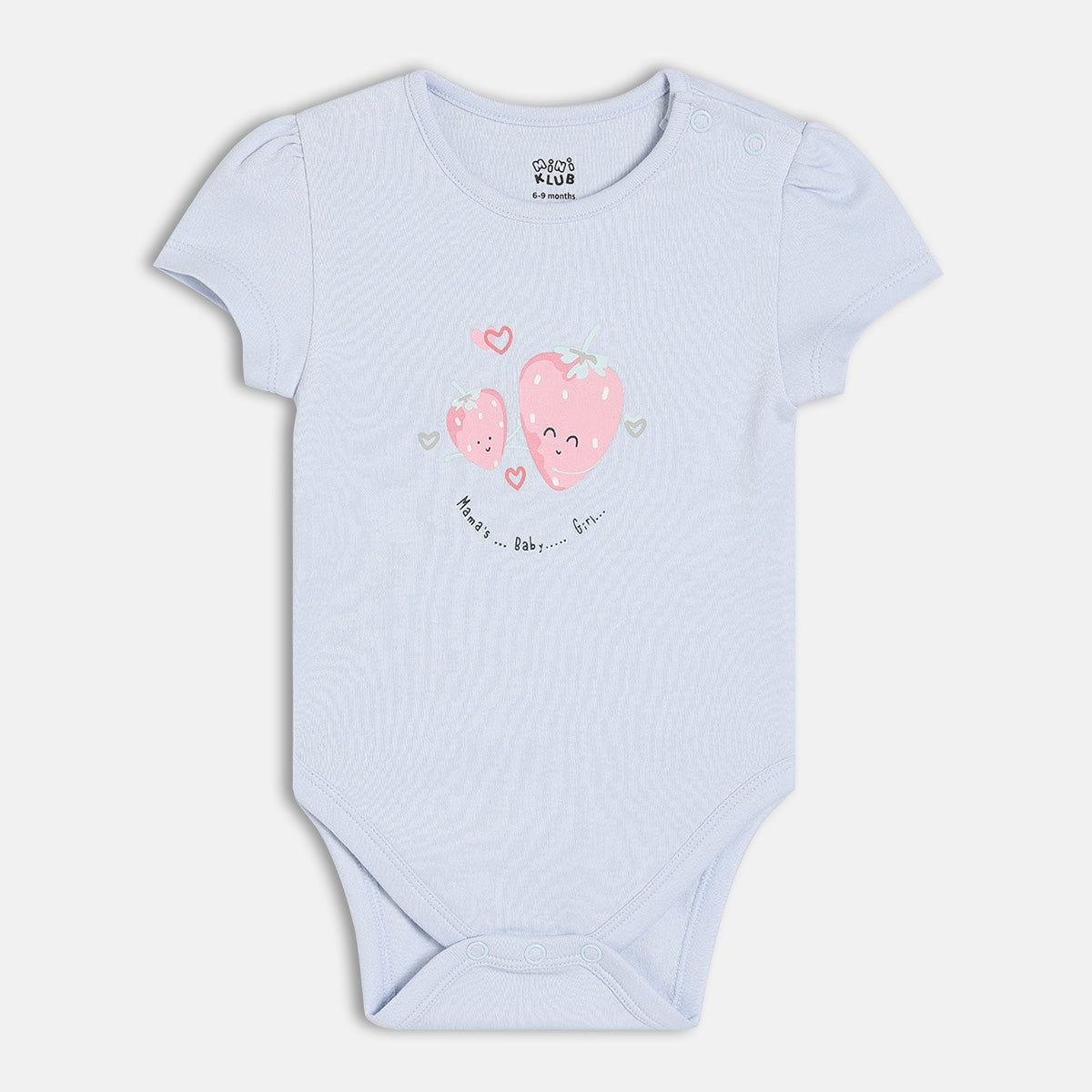 Girls Pack Of 3 Round Neck Long Sleeve Body Suit - Multi