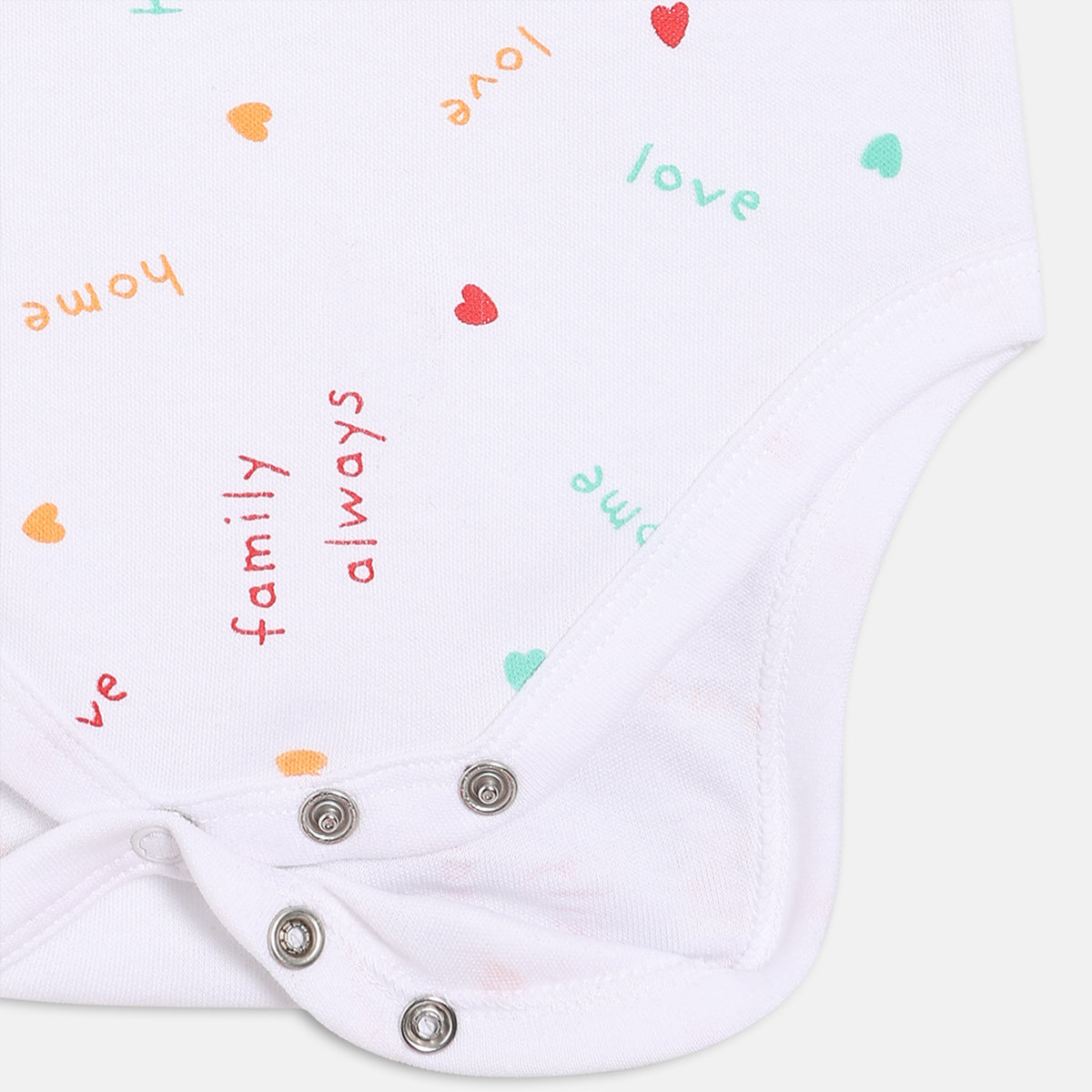 Girls Pack Of 3 Round Neck Short Sleeve Body Suit - Coral/White