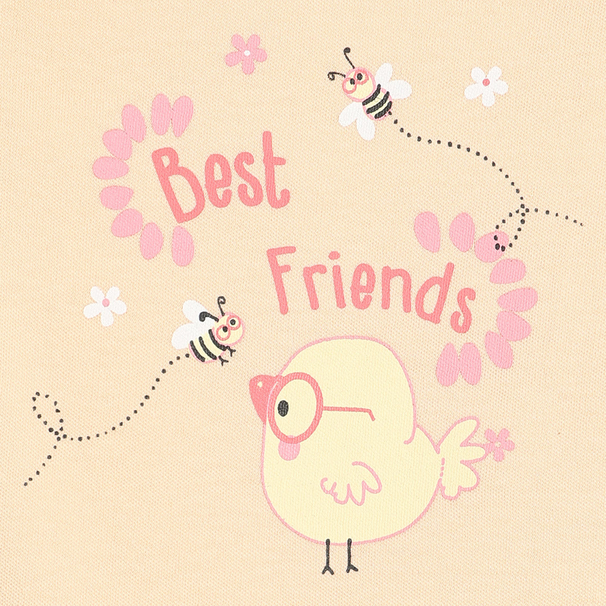 Girls Pack Of 3 Envelop Neck Cap Sleeve Body Suit - Multi