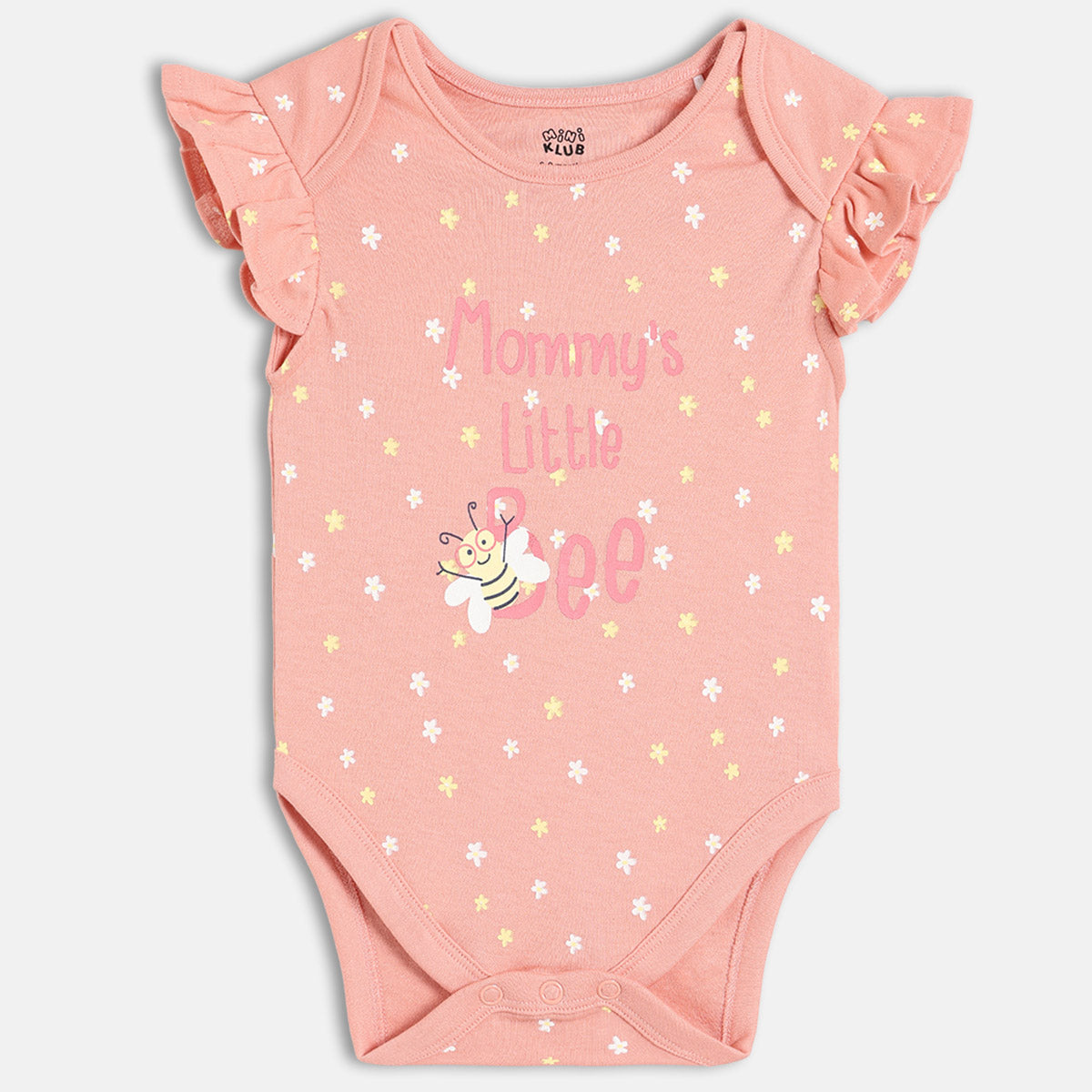 Girls Pack Of 3 Envelop Neck Cap Sleeve Body Suit - Multi