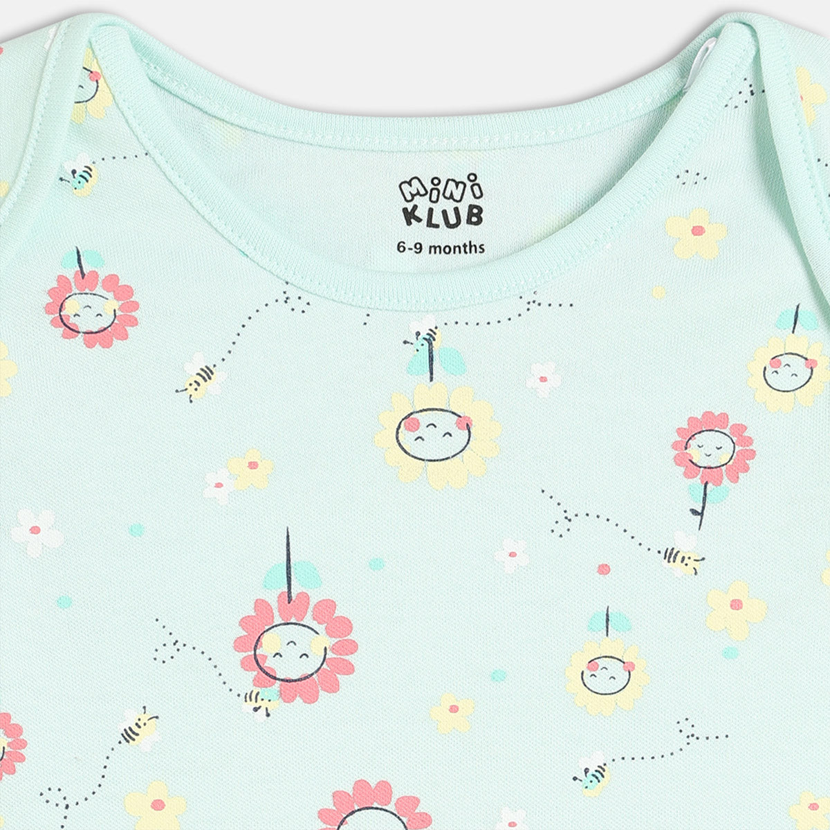 Girls Pack Of 3 Envelop Neck Cap Sleeve Body Suit - Multi