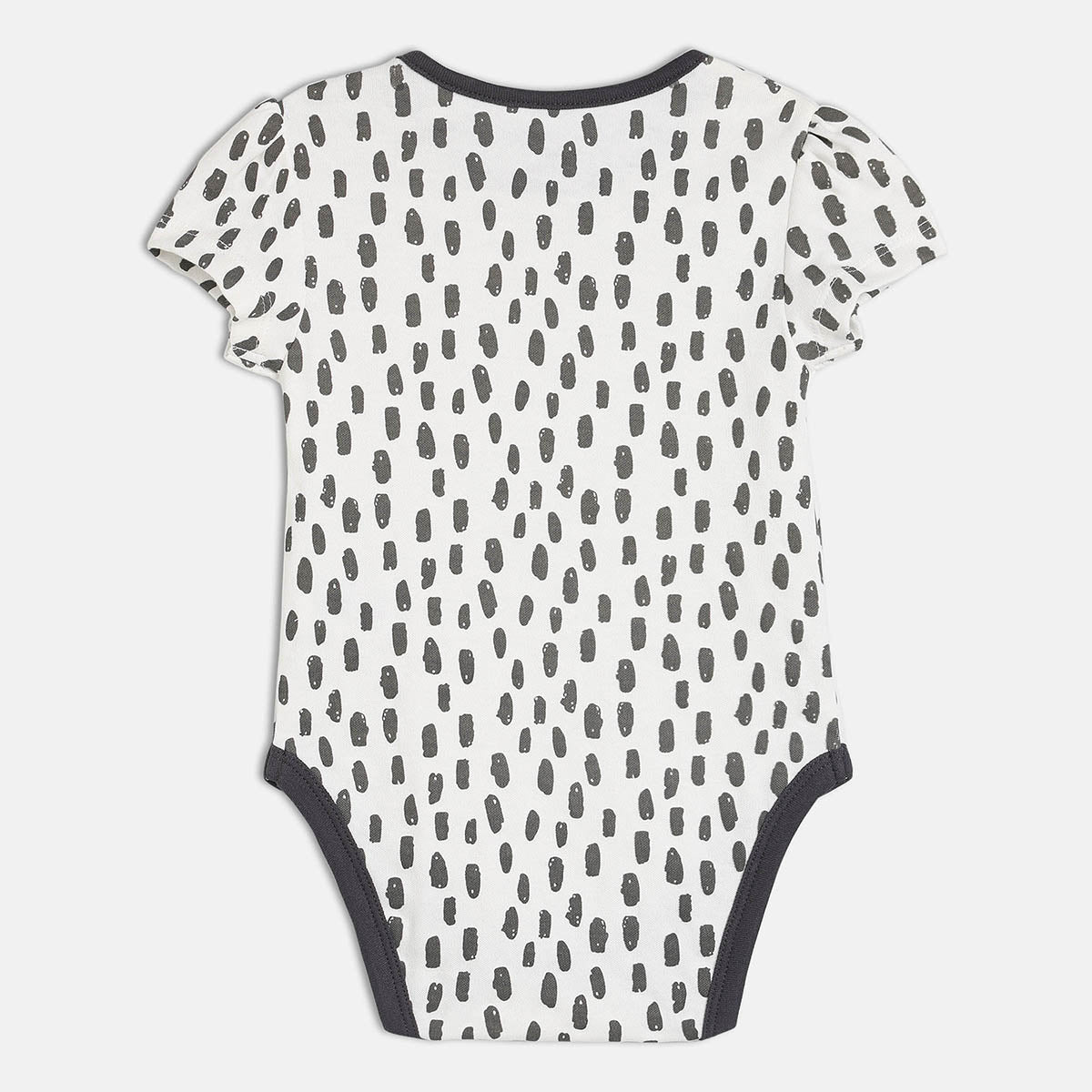 Girls Pack Of 4 Round Neck Short Sleeve Body Suit Multi