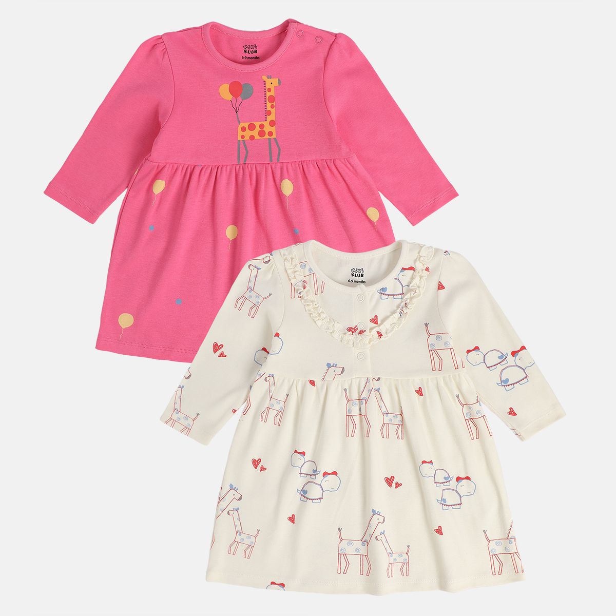 Girls Multicolor Pack Of 2 Dress