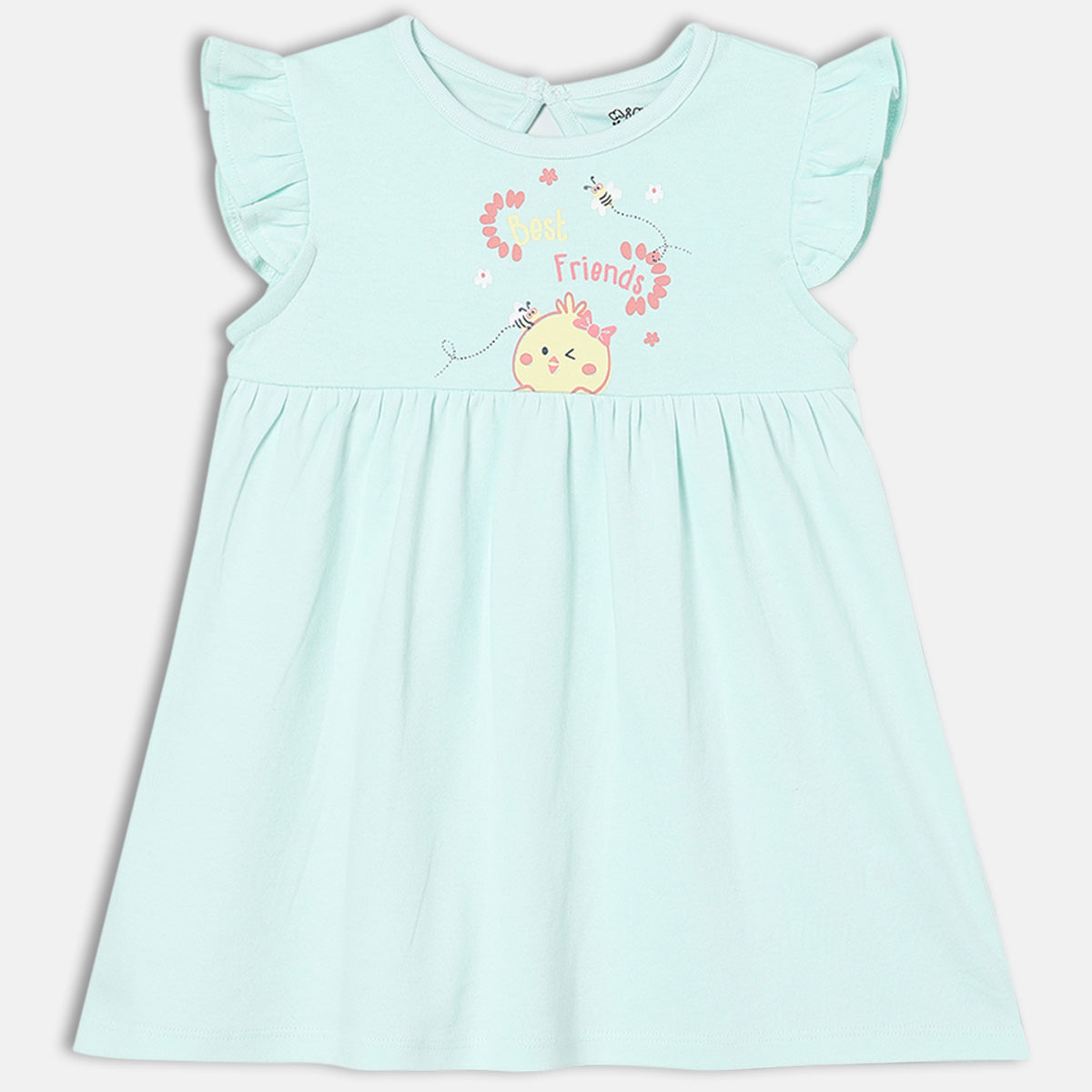 Girls Pack Of 2 Crew Neck Cap Sleeve Dress Multi