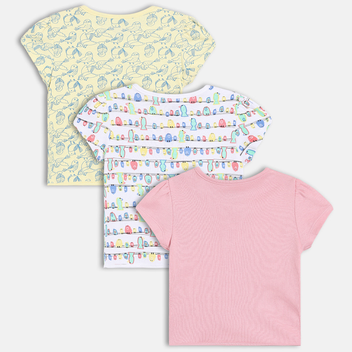 Girls Pack Of 3 Front Open Cap Sleeve Front Open Vest - Multi