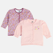 Girls Plum Front Open Vest
