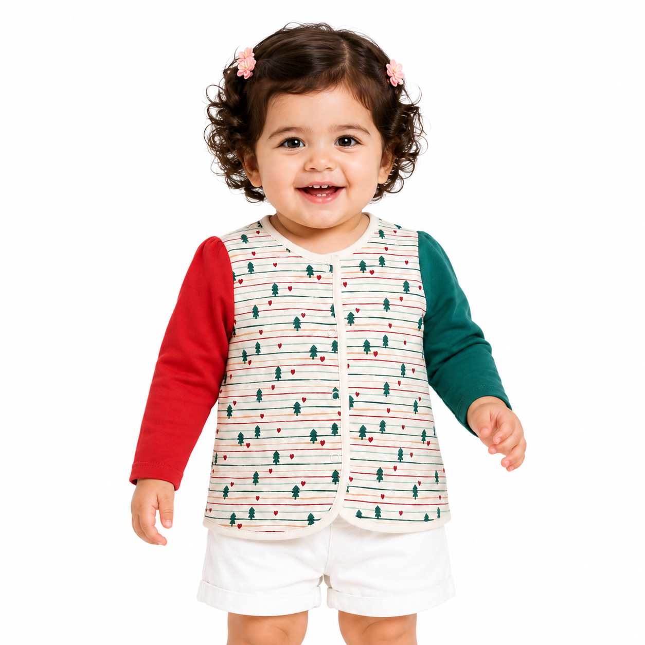 Girls Multicolor Pack Of 2 Front Open Vest