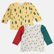 Girls Multicolor Pack Of 2 Front Open Vest