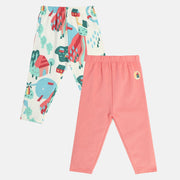 Girls Multicolor Pack Of 2 Legging