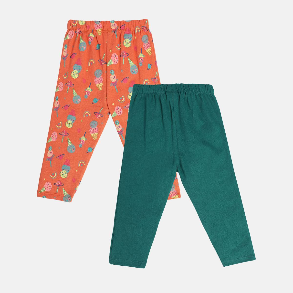 Girls Multicolor Pack Of 2 Legging