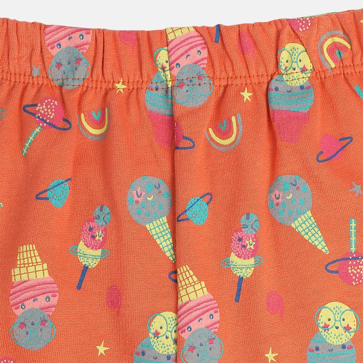Girls Multicolor Pack Of 2 Legging