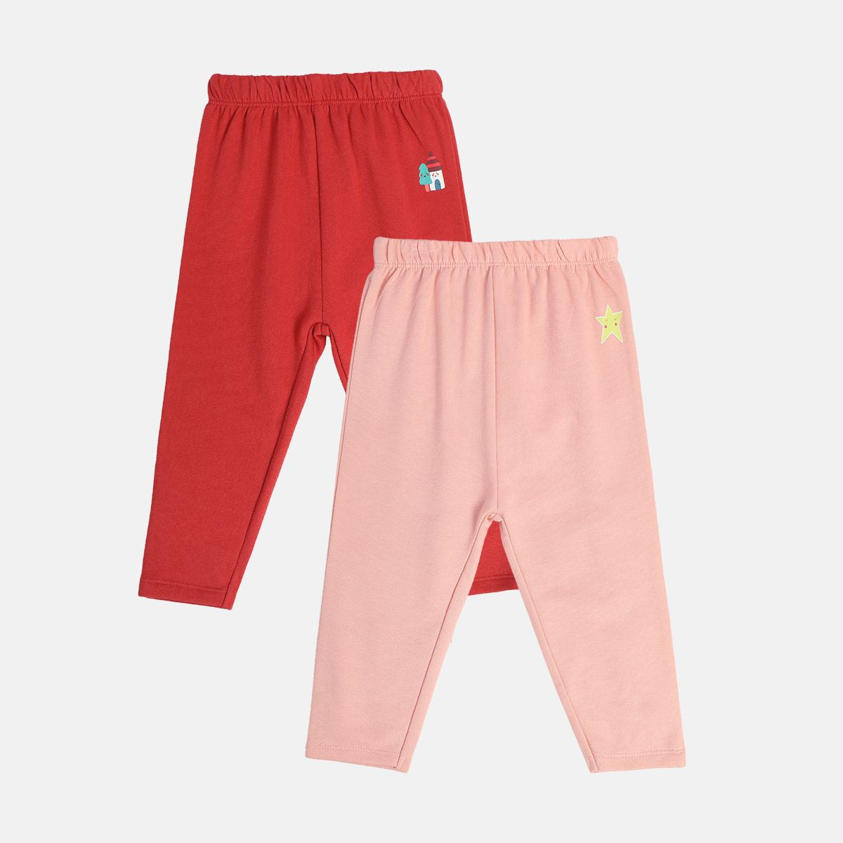 Girls Multicolor Pack Of 2 Legging