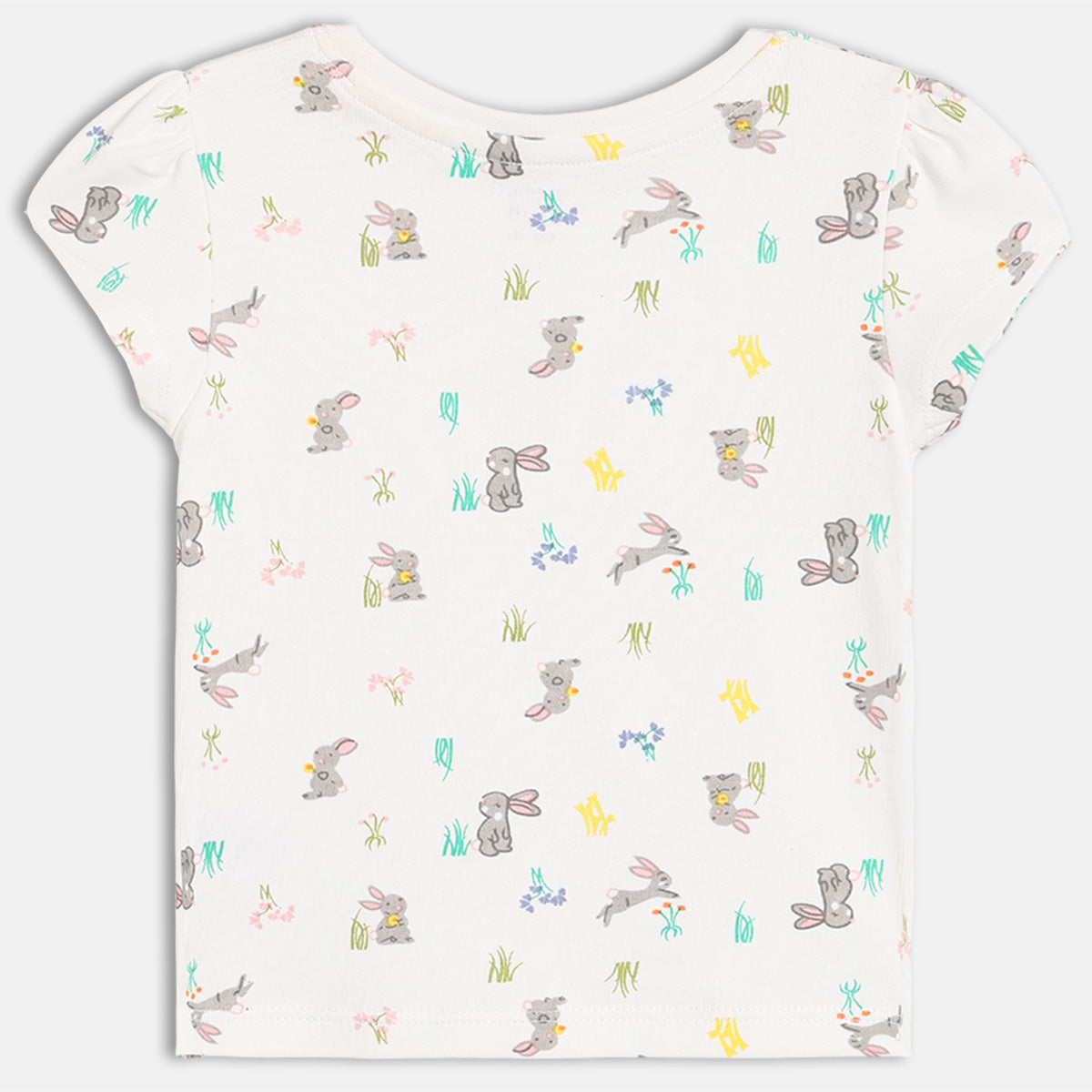 Girls Pack Of 3 Round Neck Short Sleeve Knit Top - Multi