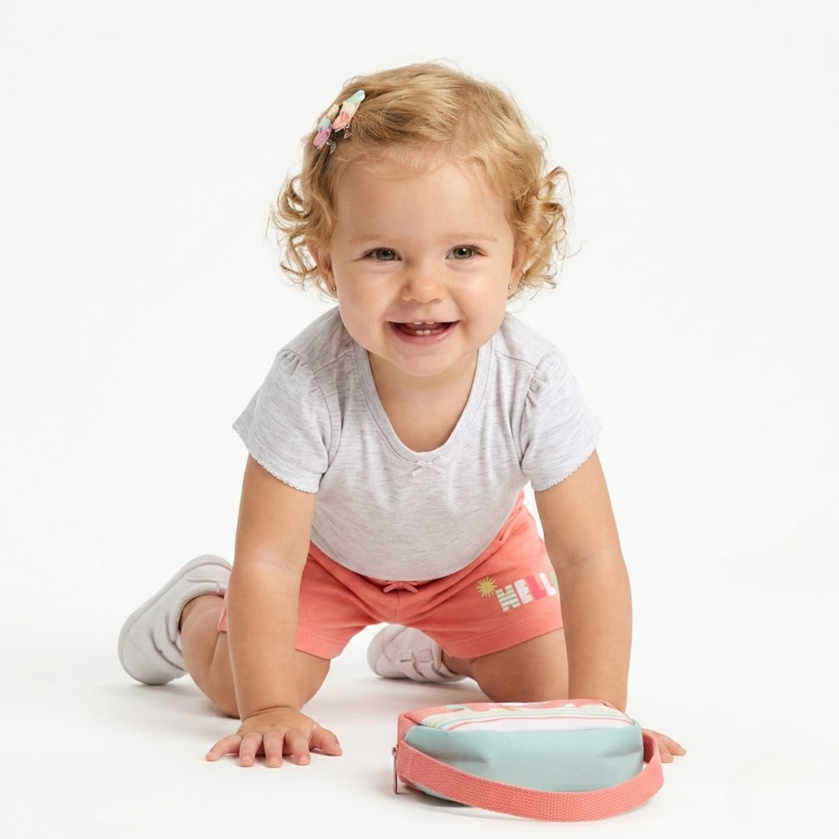 Baby Girls Pack of 3 Cotton Solid Knit top, Yellow, Pink and Grey