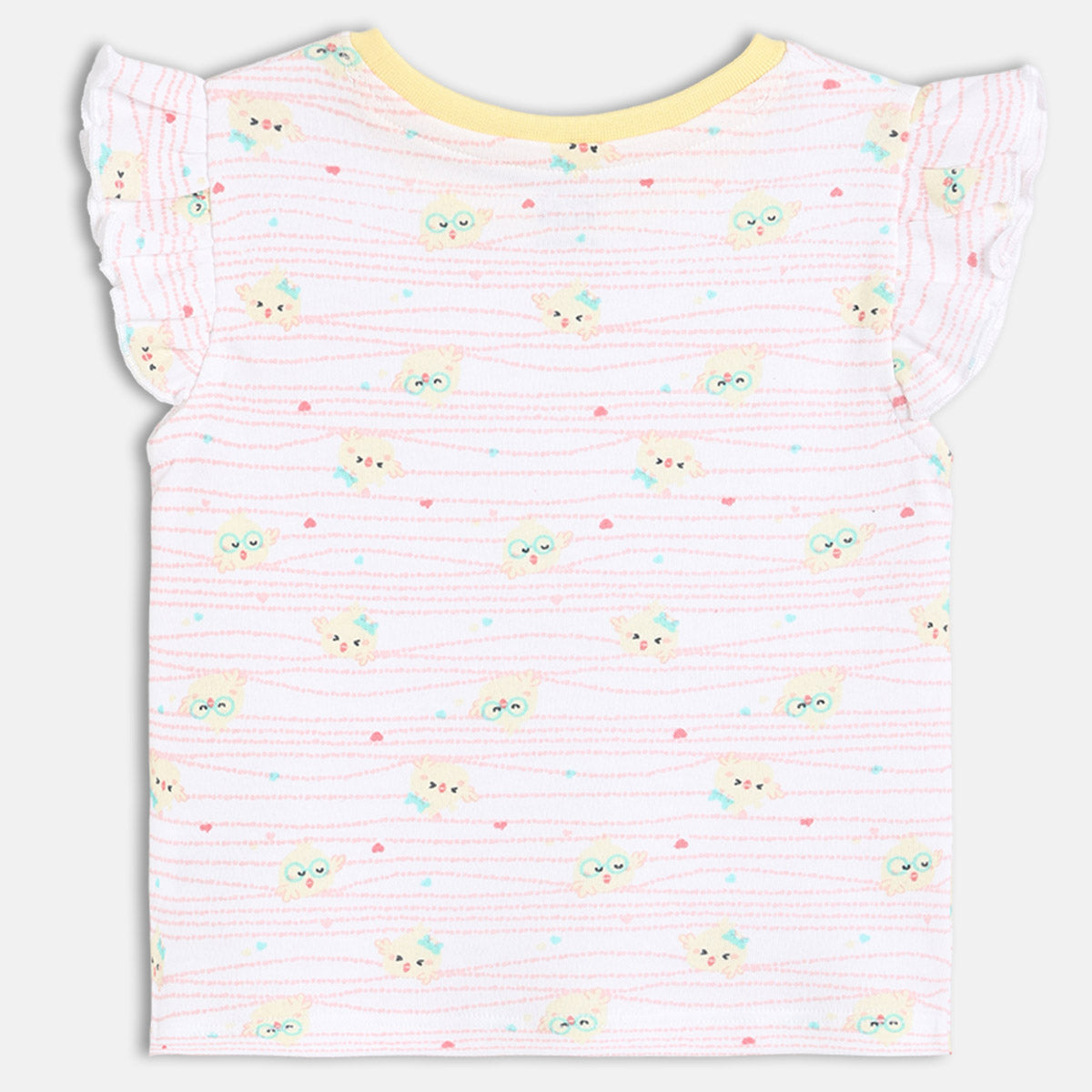 Girls Pack Of 3 Crew Neck Frill Sleeve Knit Top - Multi