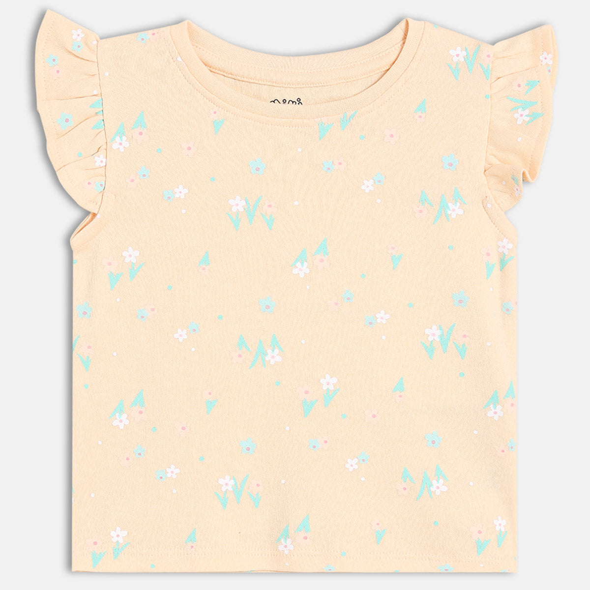 Girls Pack Of 3 Crew Neck Frill Sleeve Knit Top - Multi