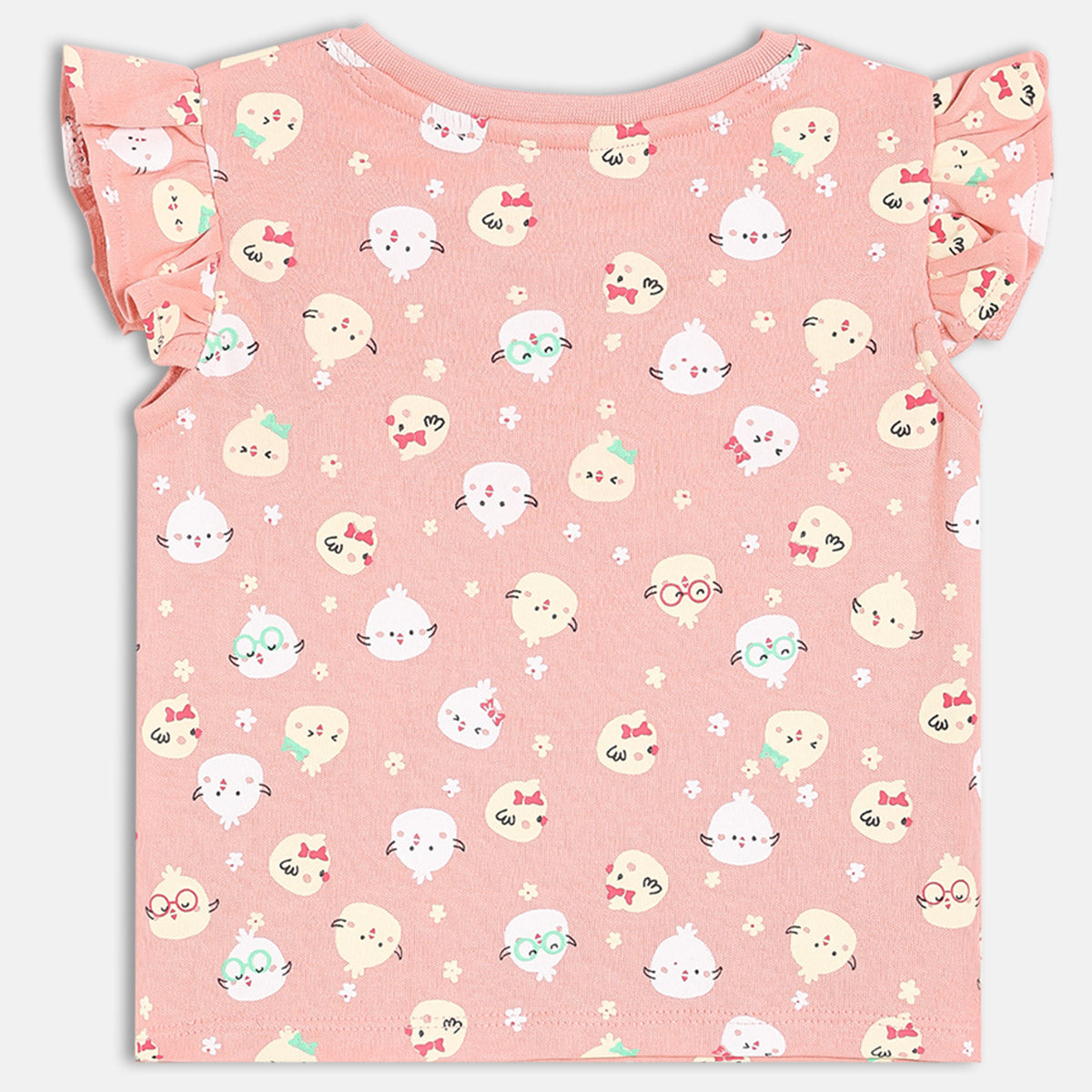 Girls Pack Of 3 Crew Neck Frill Sleeve Knit Top - Multi