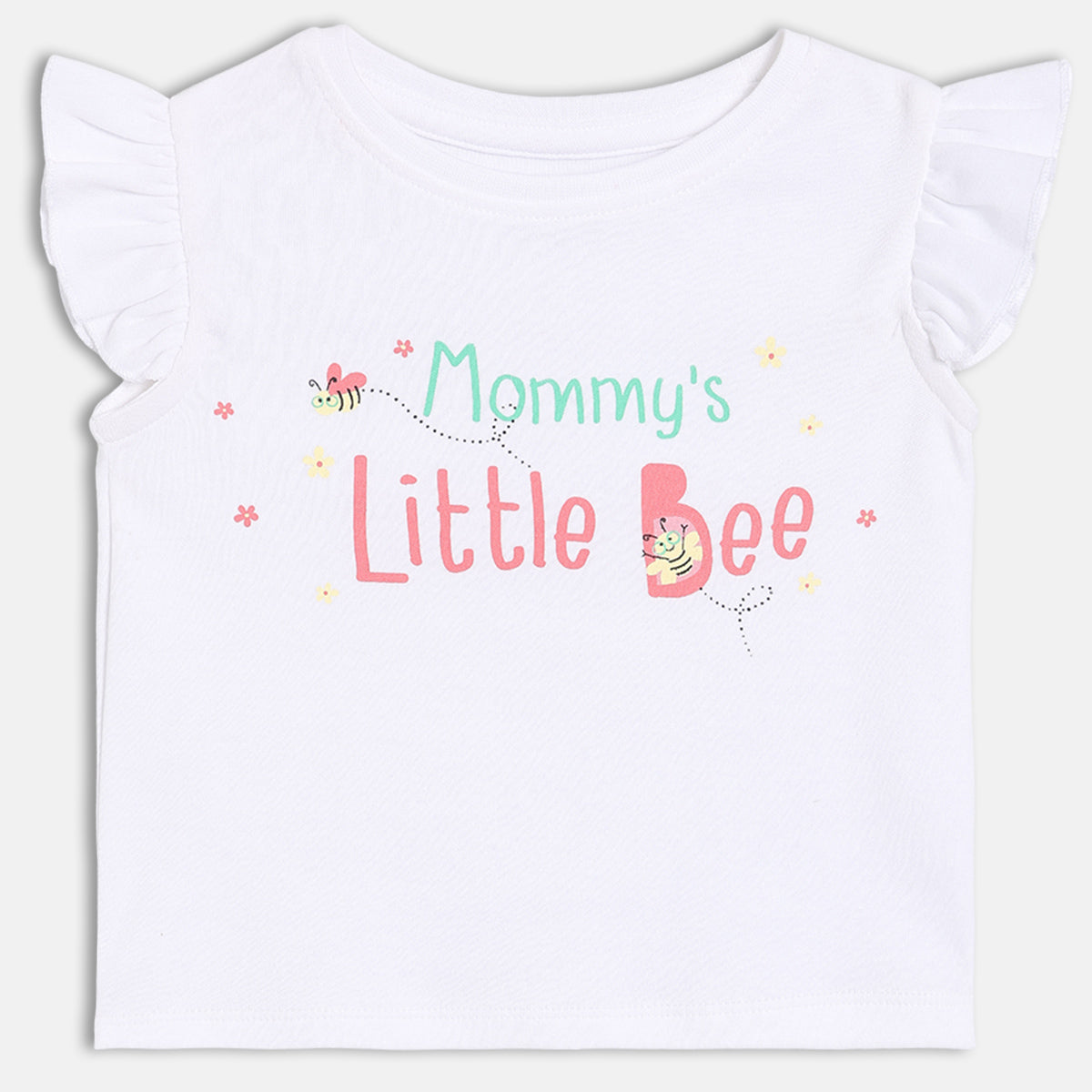 Girls Pack Of 3 Crew Neck Frill Sleeve Knit Top - Multi