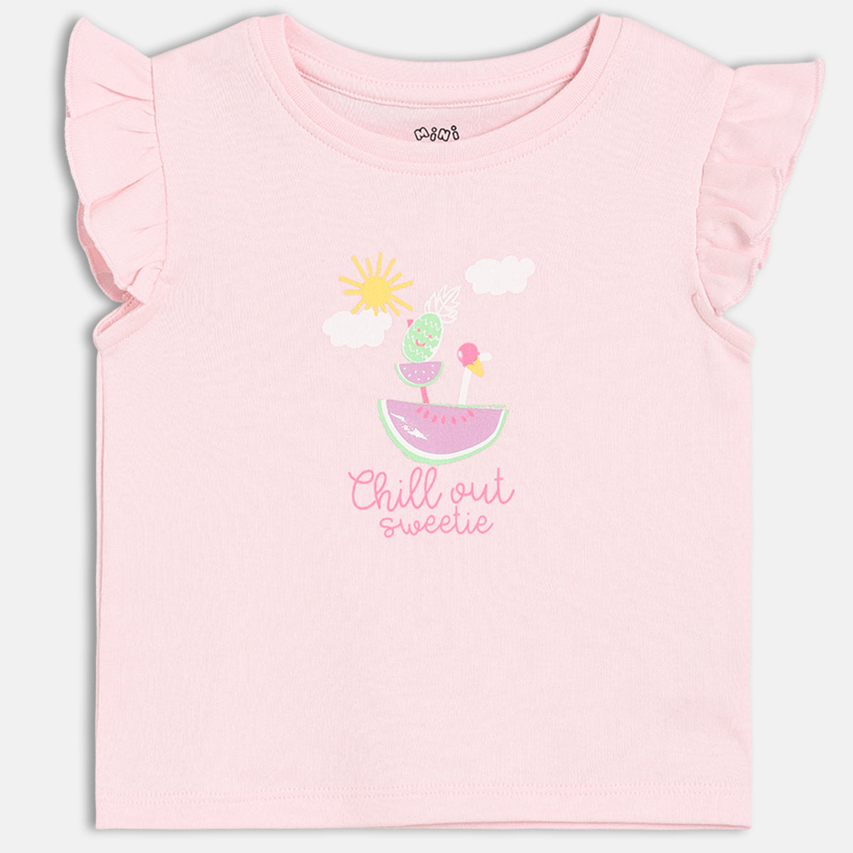 Girls Pack Of 3 Crew Neck Cap Sleeve Knit Top - Multi