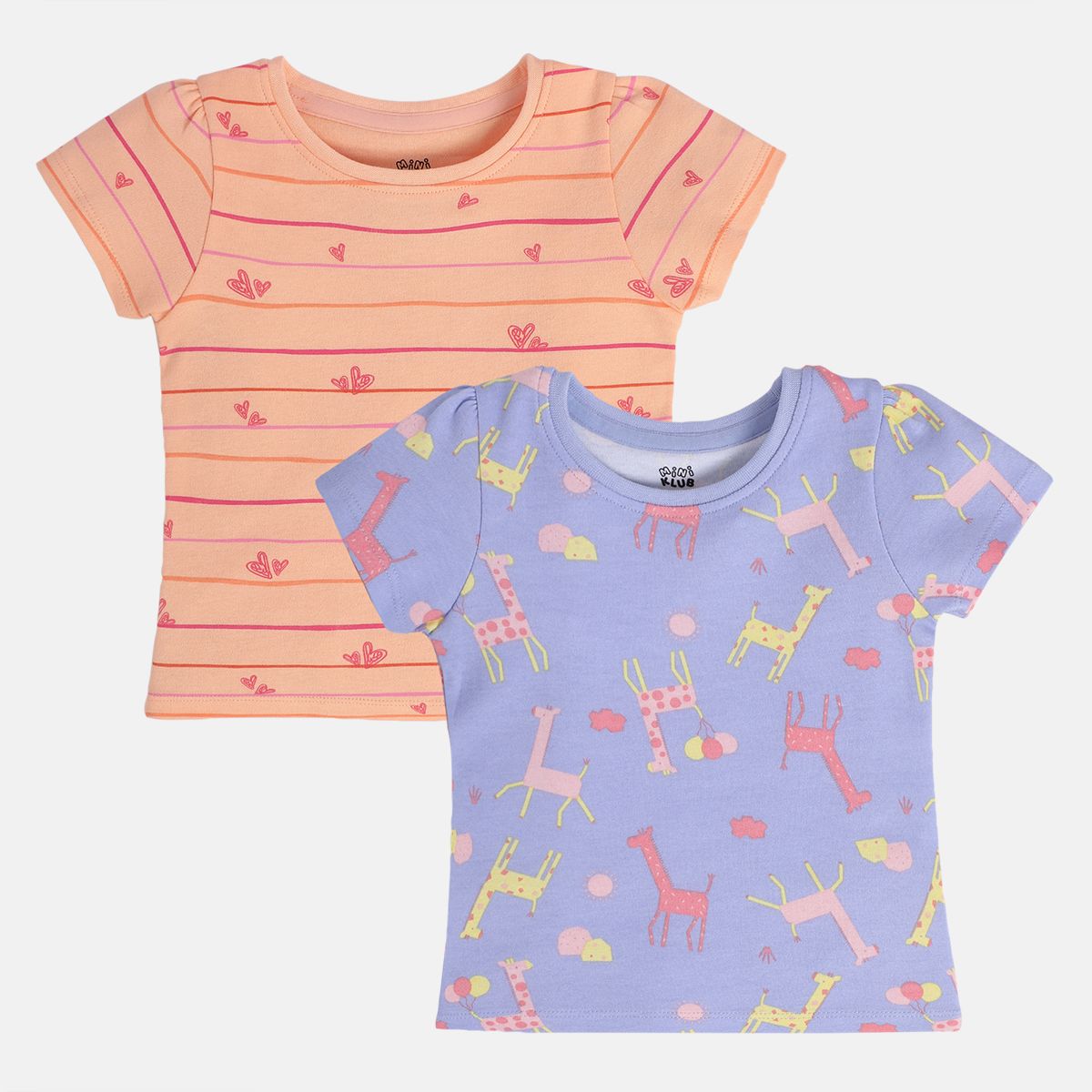 Girls Multicolor Pack Of 2 Knit Top