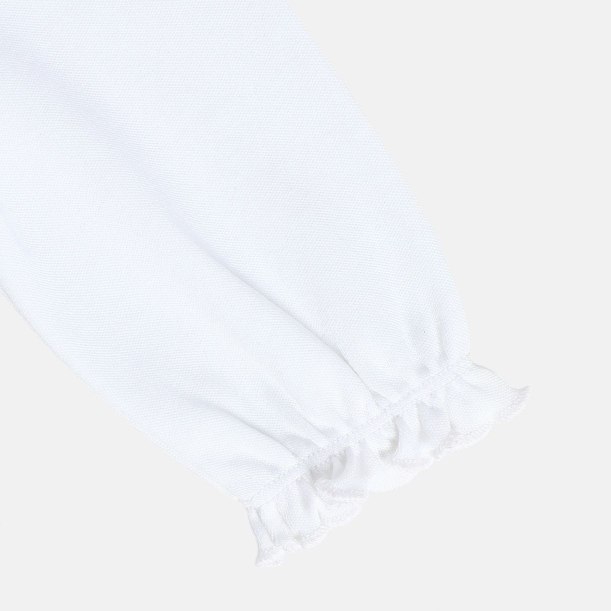 Girls White Knit Top