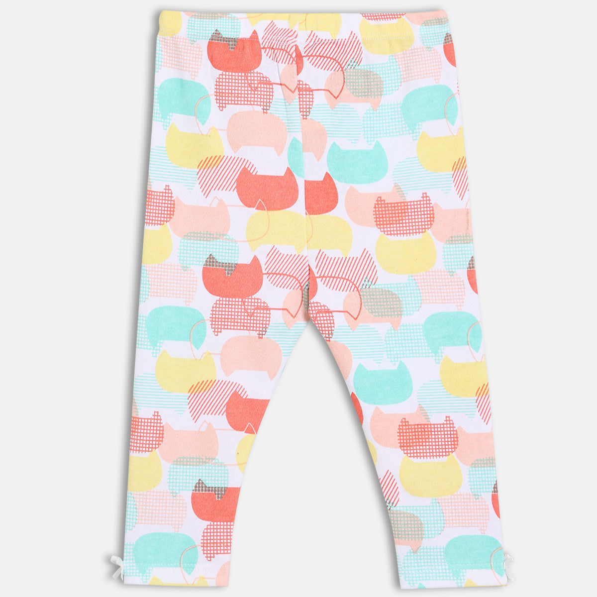 Girls Pack Of 3 Grown On Waist Ankle Length Leggings - Multi