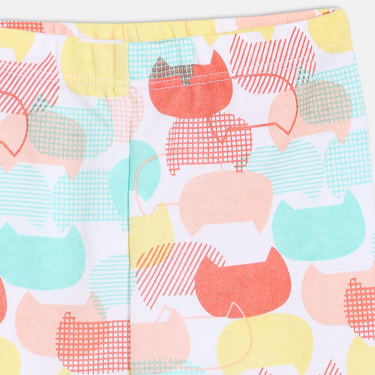 Girls Pack Of 3 Grown On Waist Ankle Length Leggings - Multi