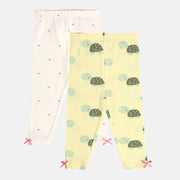 Girls Multicolor Pack Of 2 Legging