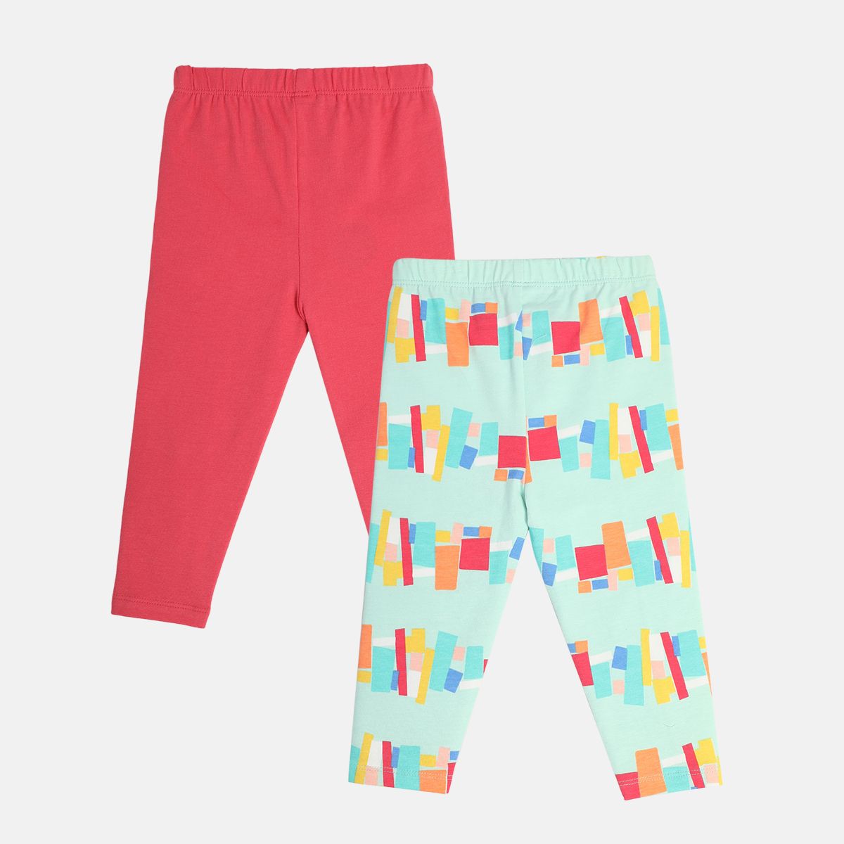 Girls Multicolor Pack Of 2 Legging