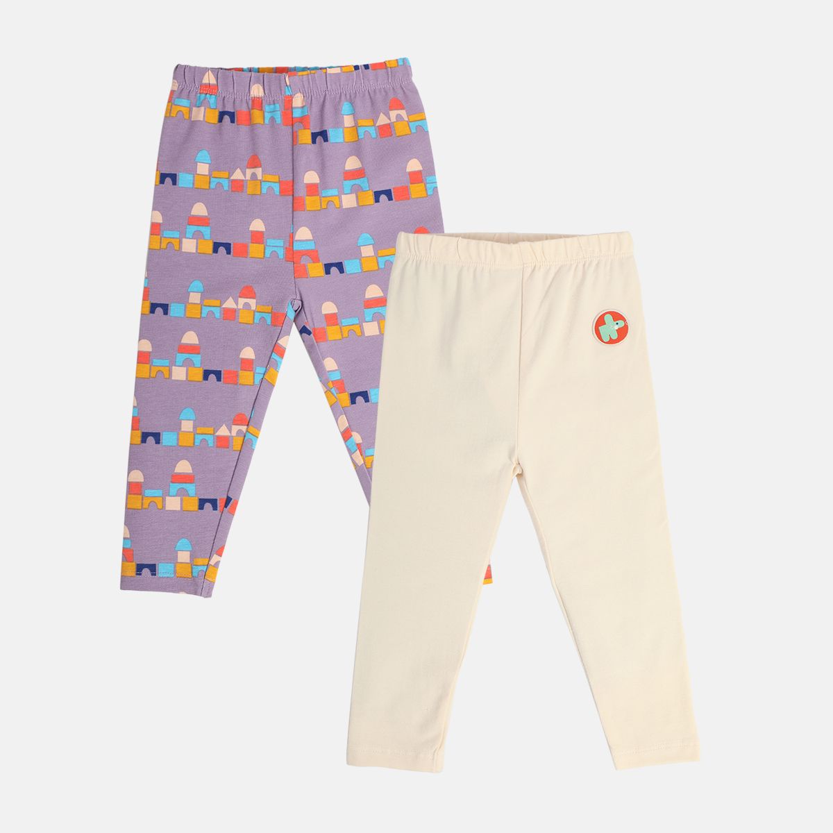 Girls Multicolor Pack Of 2 Legging