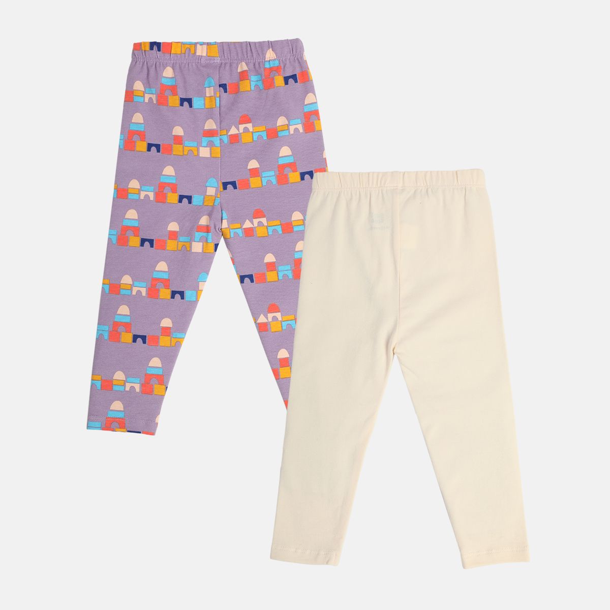 Girls Multicolor Pack Of 2 Legging